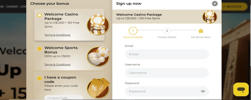 WinMega Casino Sign Up