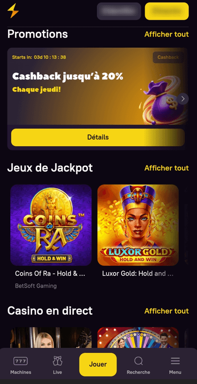 Zoome Casino Lobby