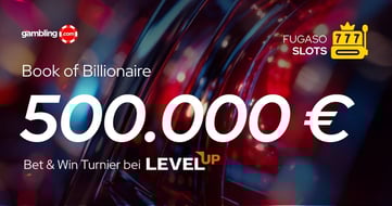 LevelUp Casino: Book of Billionaire Turnierserie mit 500.000 € Preisgeld geht weiter