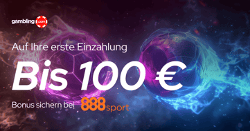 888Sport Promo: 100 % Bonus bis zu 100 €