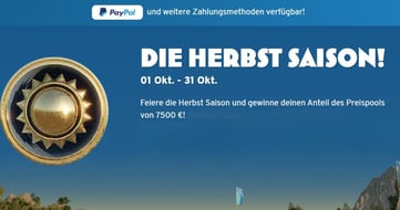 Wunderino Herbstsaison Promo: Geldpreise im 7.500 € Preispool gewinnen