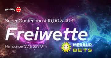 Merkur Bets Promo: 10,00 Mega Quote &amp; 40 € Freebet