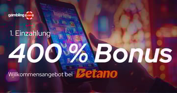 Jetzt neu: 400 % Betano Bonus für Slot-Fans – bis zu 80 €!