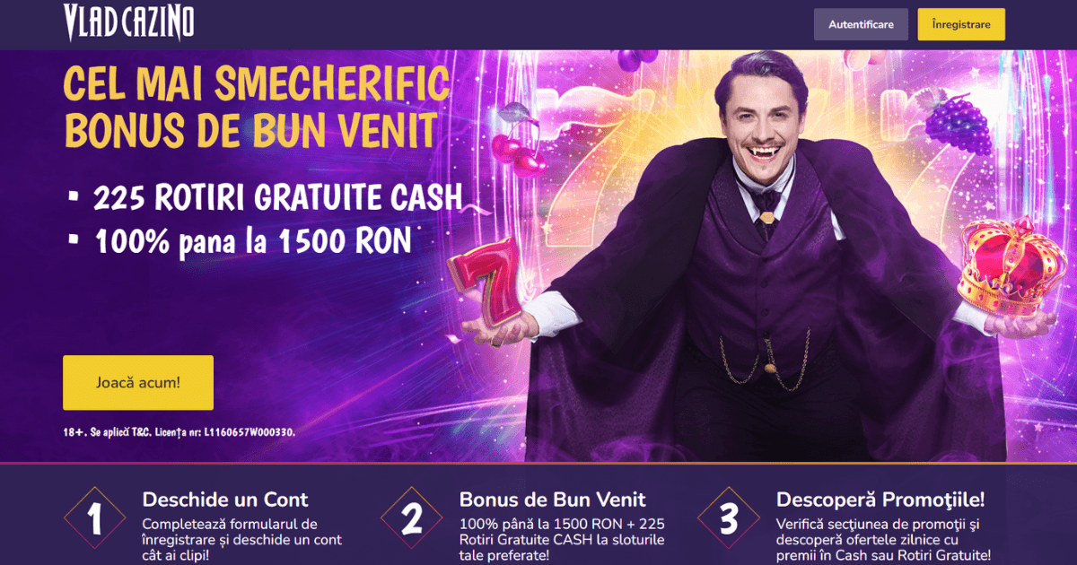 Schermafbeelding van het Vlad cazino welkomstbonusaanbod op de website