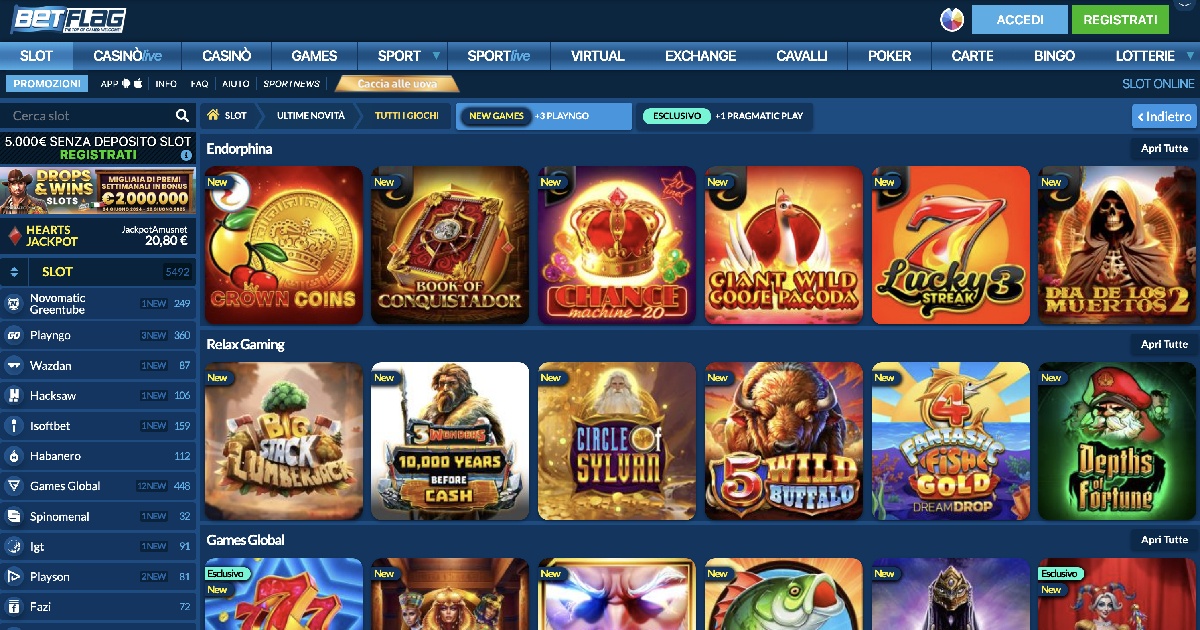 Migliori slot Betflag