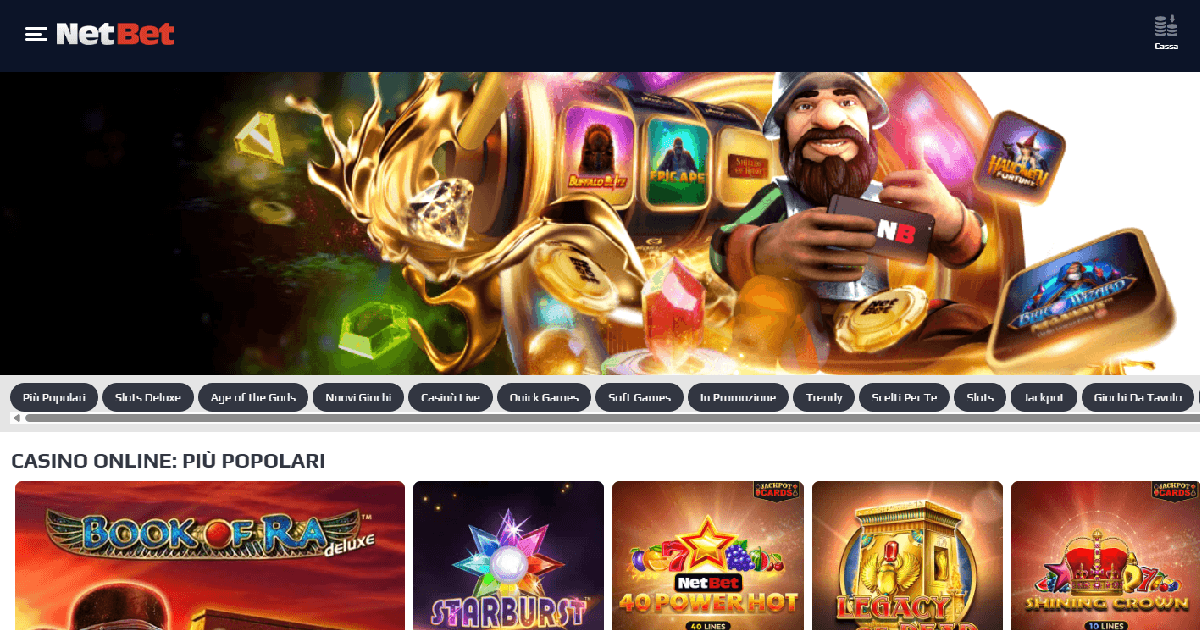 NetBet Slot: scopri i titoli da provare gratis o con bonus
