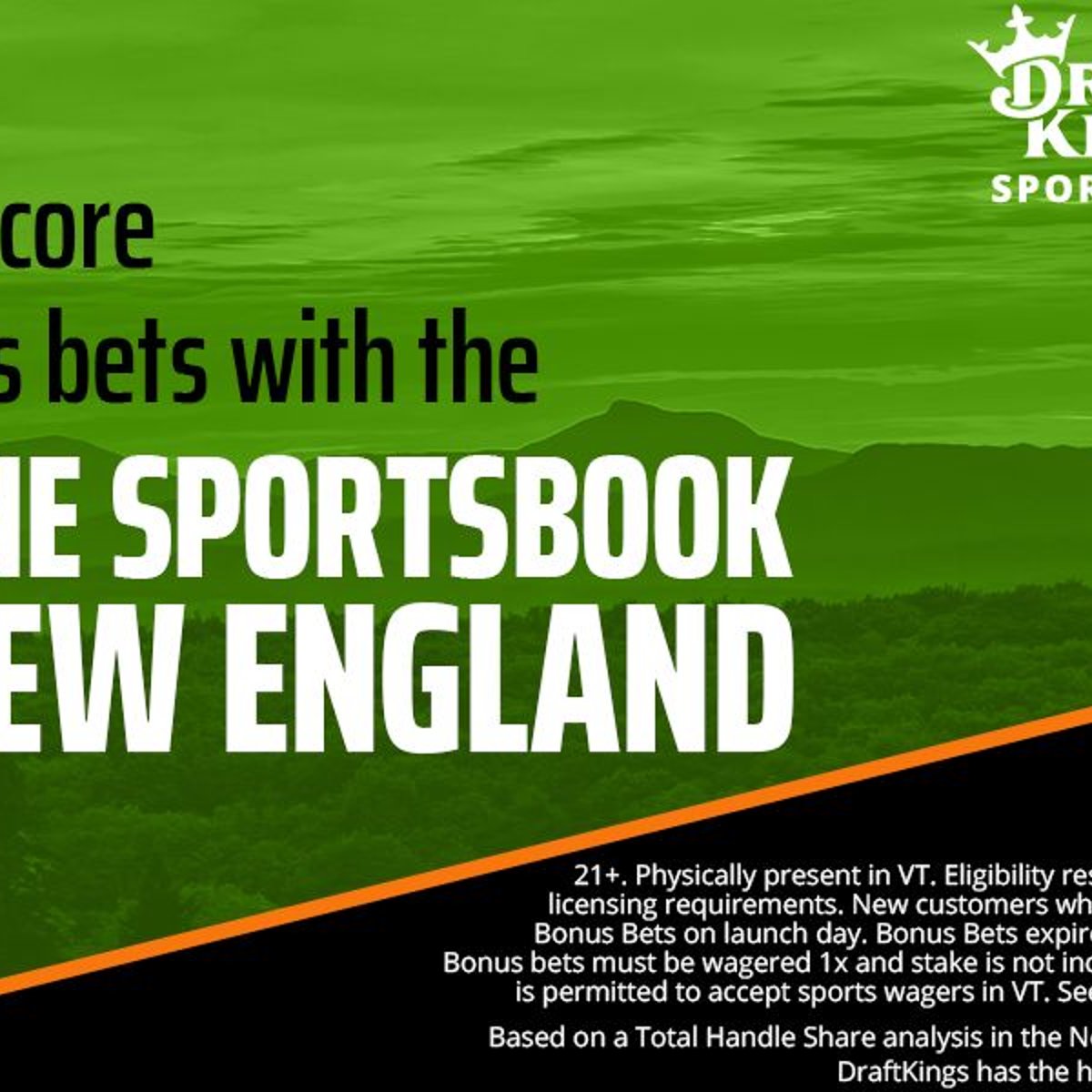 DraftKings Vermont Promo 200 in Bonus Bets When Registering Early!