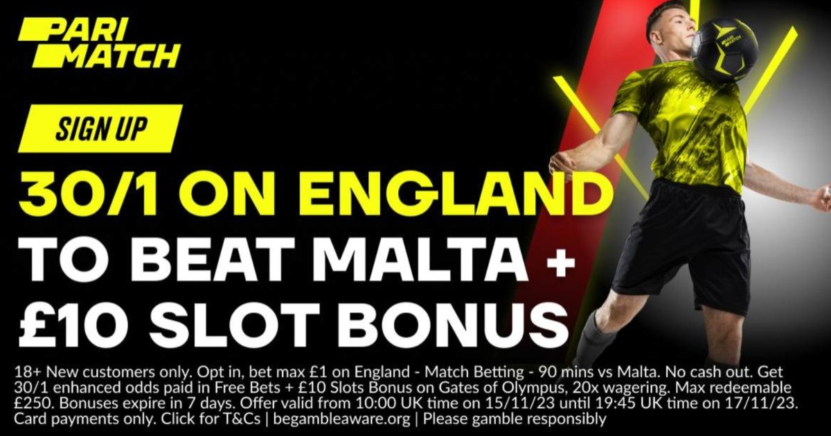 Euro 2024 Qualifying Betting Offer: Get 30/1 On England + A £10 Slots Bonus