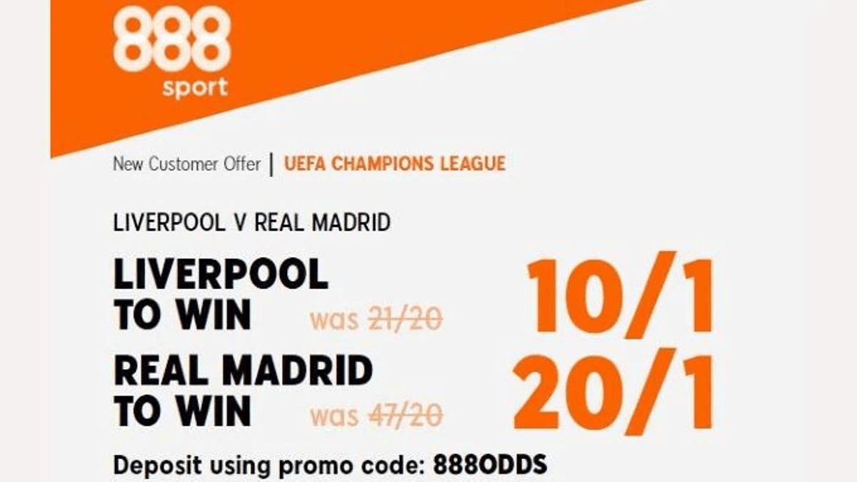 Champions League Final Betting Offer: 888 Price Boost Liverpool &amp; Real Madrid