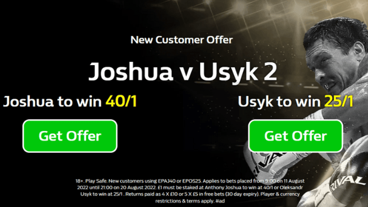 Joshua vs Usyk Betting: Back AJ at 40/1 or Usyk at 25/1 With William Hill