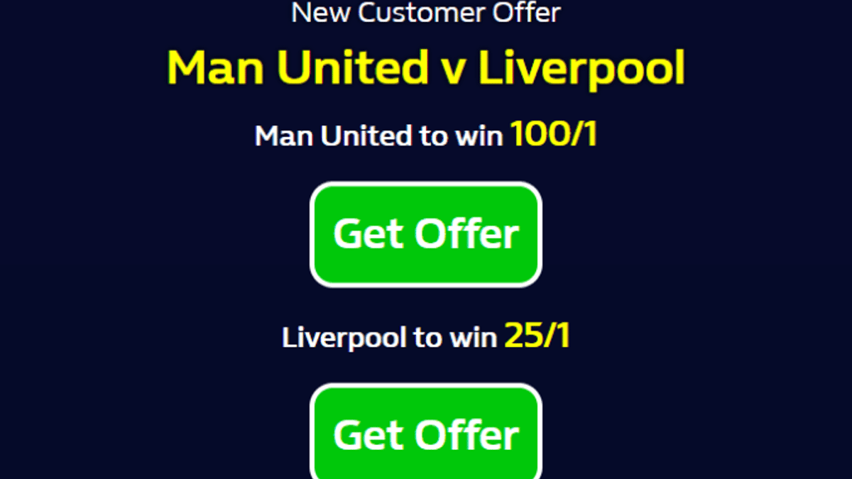 Manchester United vs Liverpool Odds: William Hill Offering home win at 100/1 or away win at 25/1