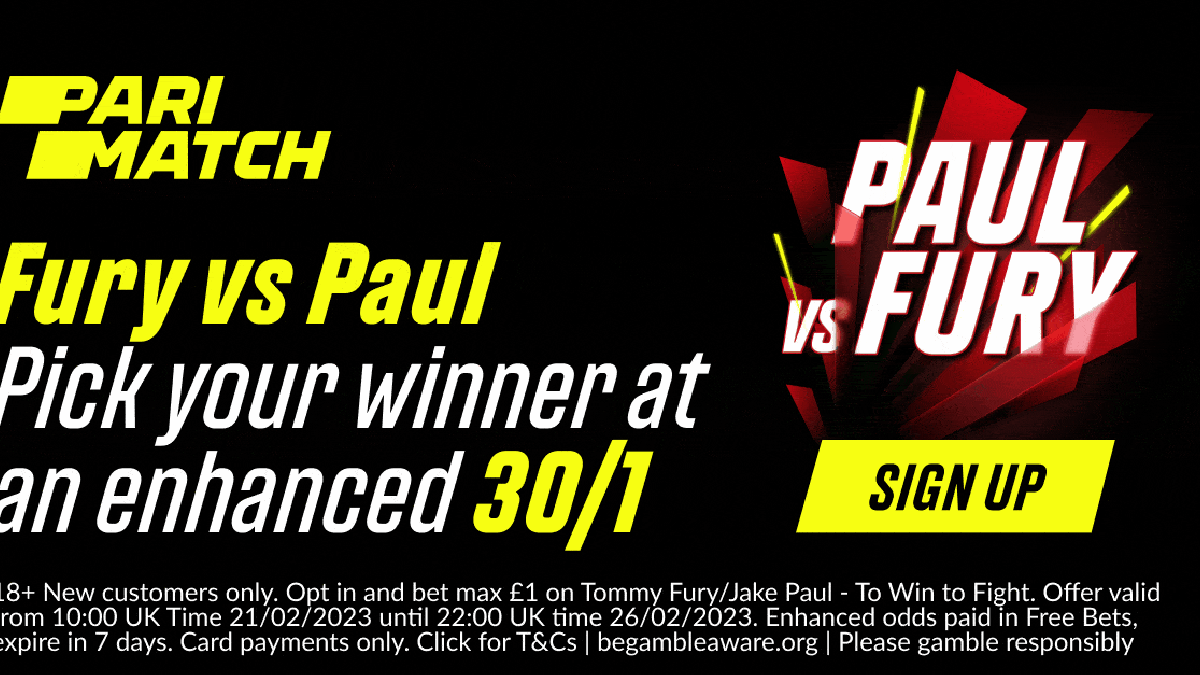 Paul vs Fury Betting Promo: Get 30/1 Odds On Jake Paul or Tommy Fury To Win with Parimatch