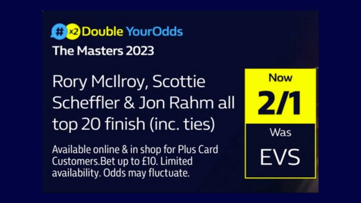 Masters Betting Promo Offer: William Hill Price Boost Odds on Rory, Rahm and Scheffler