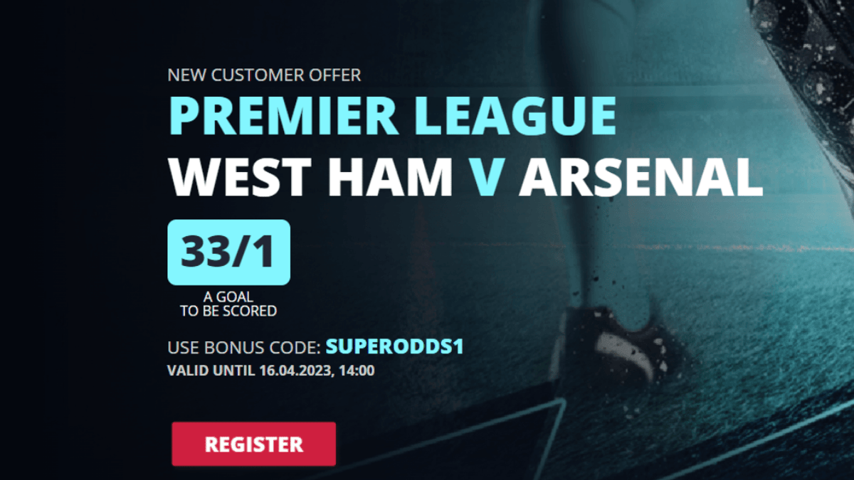 West Ham v Arsenal Betting: Get 33/1 Odds For a Goal to Be Scored with Novibet