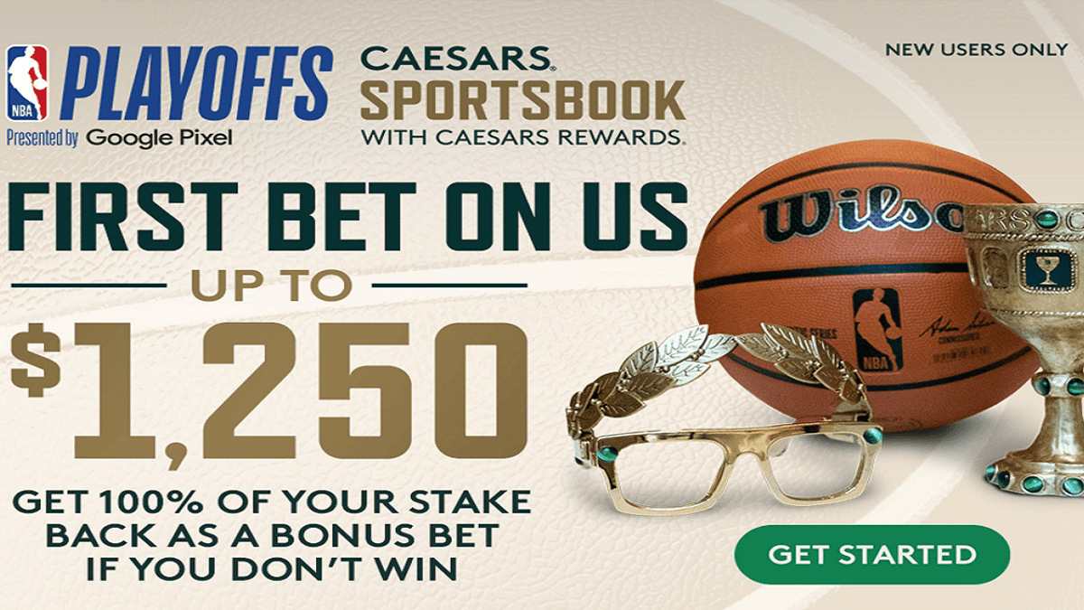 Caesars Massachusetts Promo Code GAMBLINGFULL - $1,250 for NBA Playoffs Today