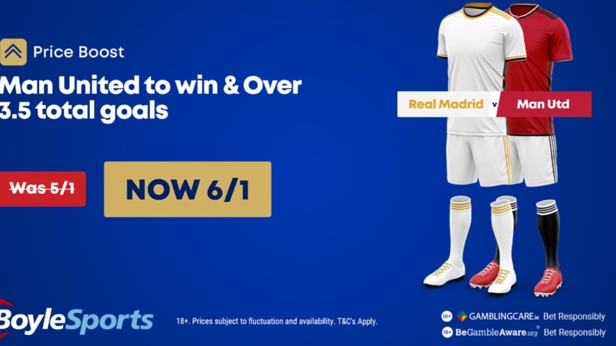Man Utd v Real Madrid Betting Offer: Get £20 In Free Bets From BoyleSports