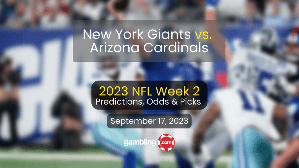 NY Giants vs.  Arizona Cardinals NFL Odds, Picks &amp; NFL Week 2 Prediction 09/17