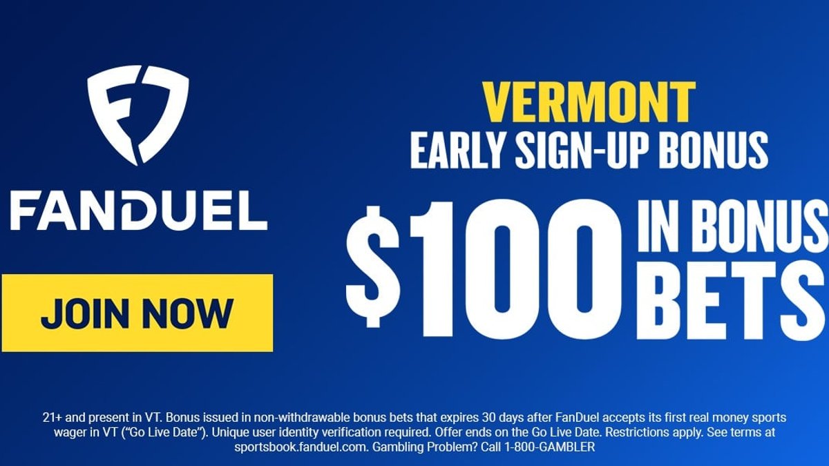 FanDuel Vermont Sportsbook Launches Pre-Live Offers up to $300 in Bonus Bets!