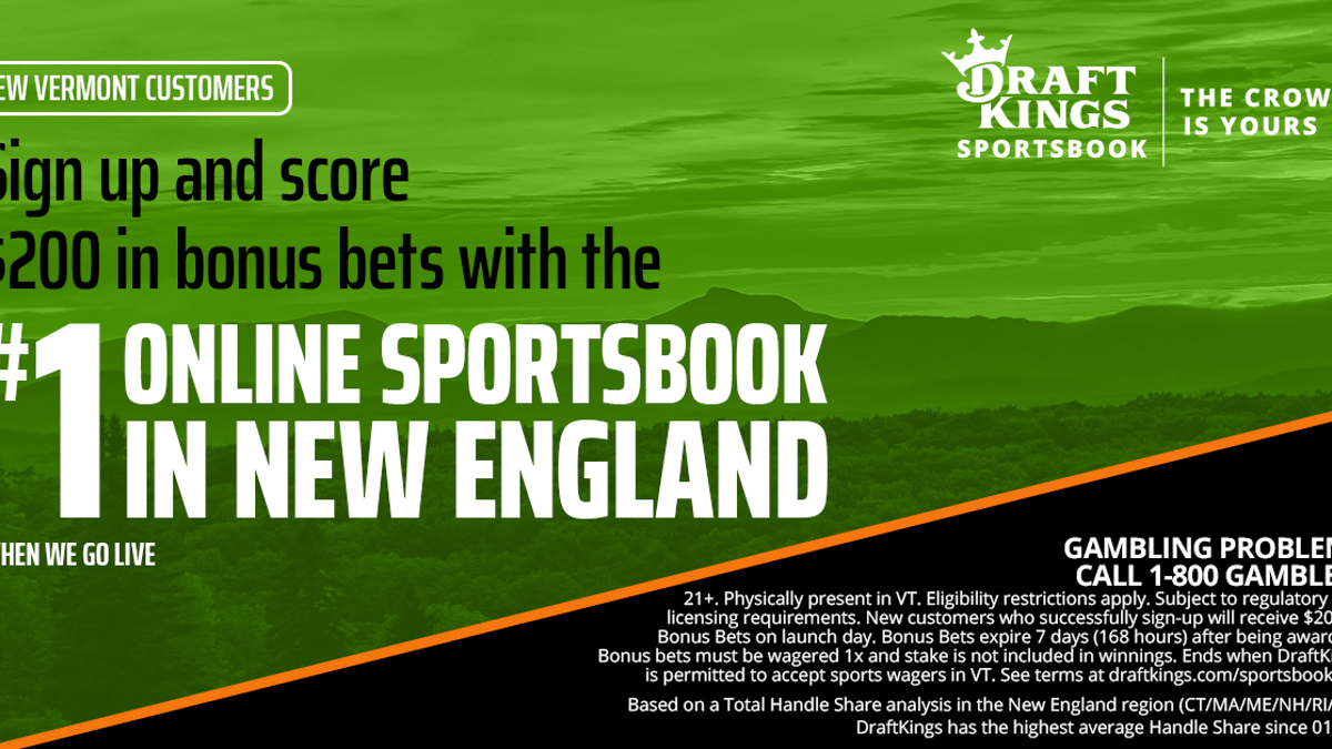DraftKings Vermont Sportsbook Launches Pre-Live Offer: $200 in Bonus Bets!
