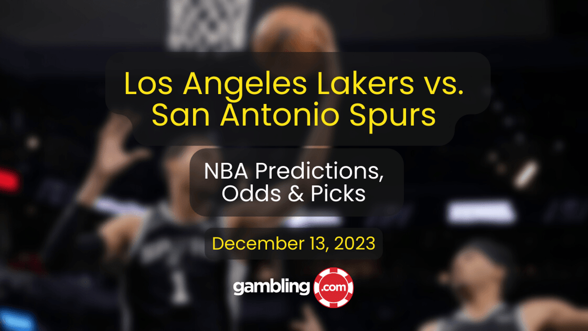 Lakers vs. Spurs Prediction, Odds &amp; NBA Player Props for 12/13