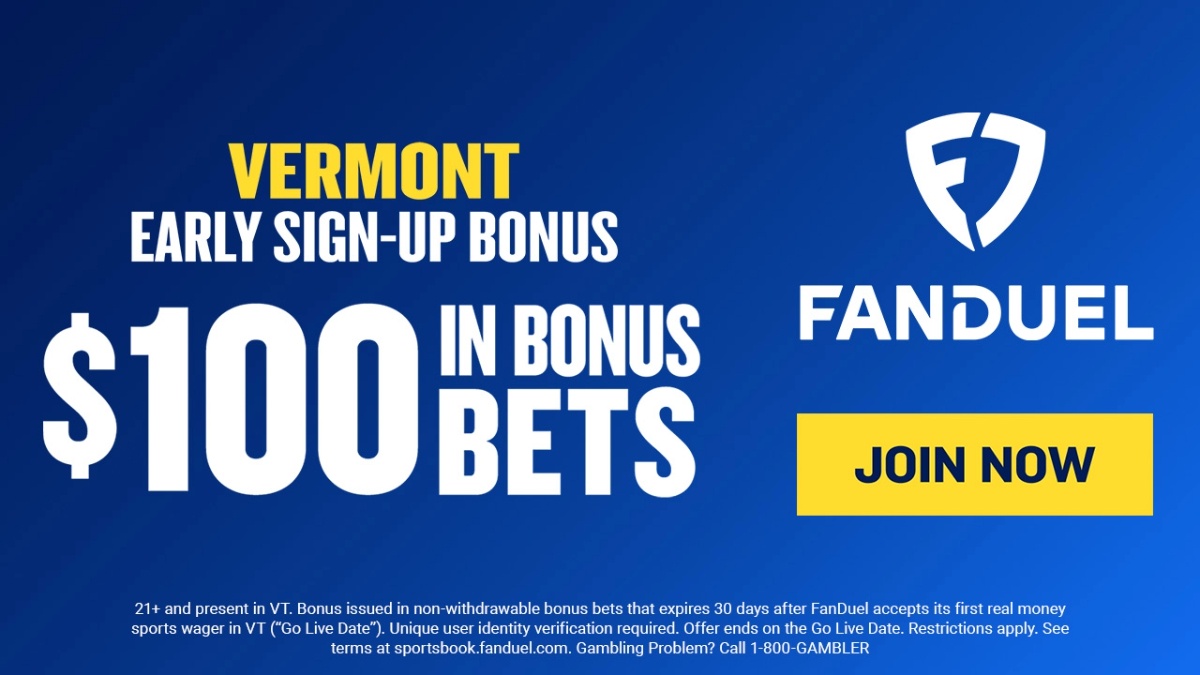 FanDuel Vermont Promo Code Get 300 in Bonus Bets for Signing Up