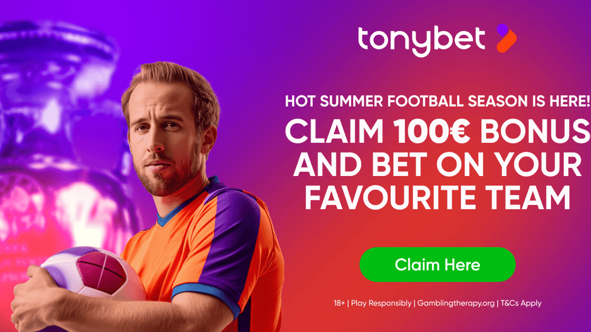 TonyBet Welcome Offer: 100% First Deposit Bonus Up To €100
