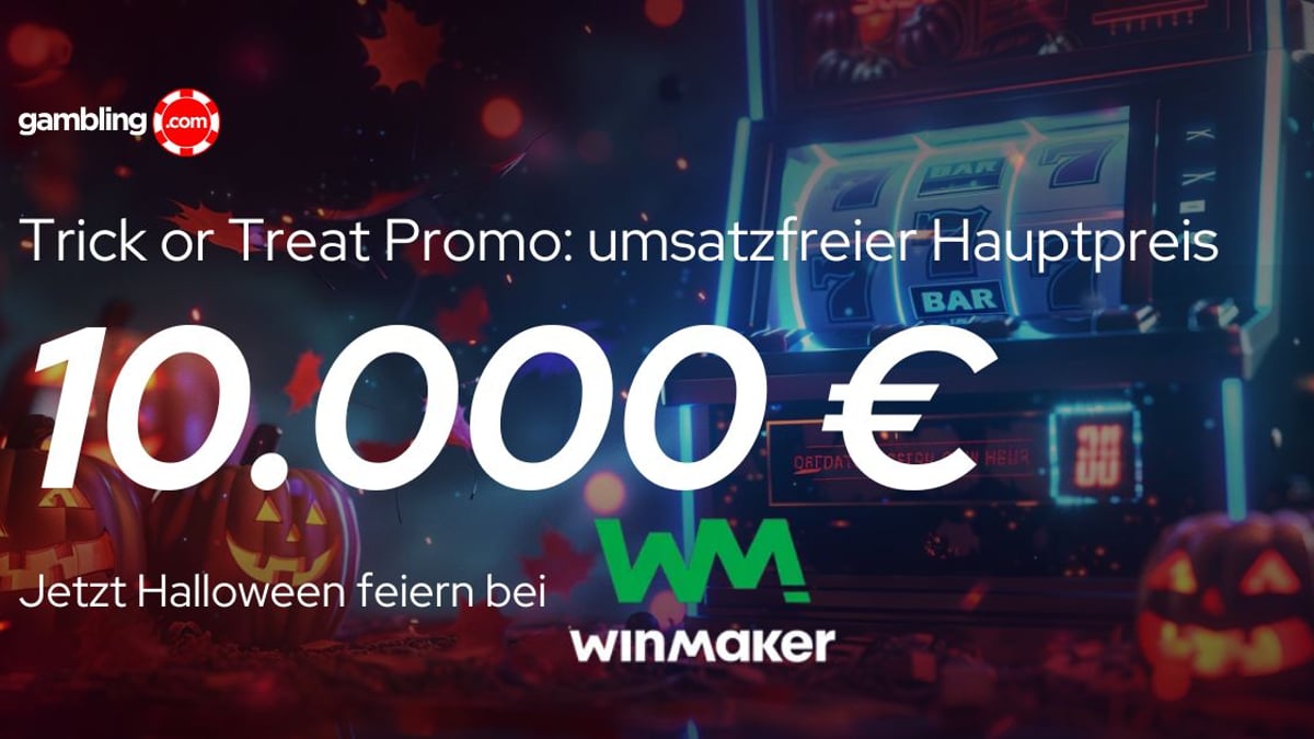 Halloween bei Winmaker: Trick or Treat Promo mit 10.000 € umsatzfreiem Hauptpreis Winmaker Trick or Treat Promo - 10.000 €