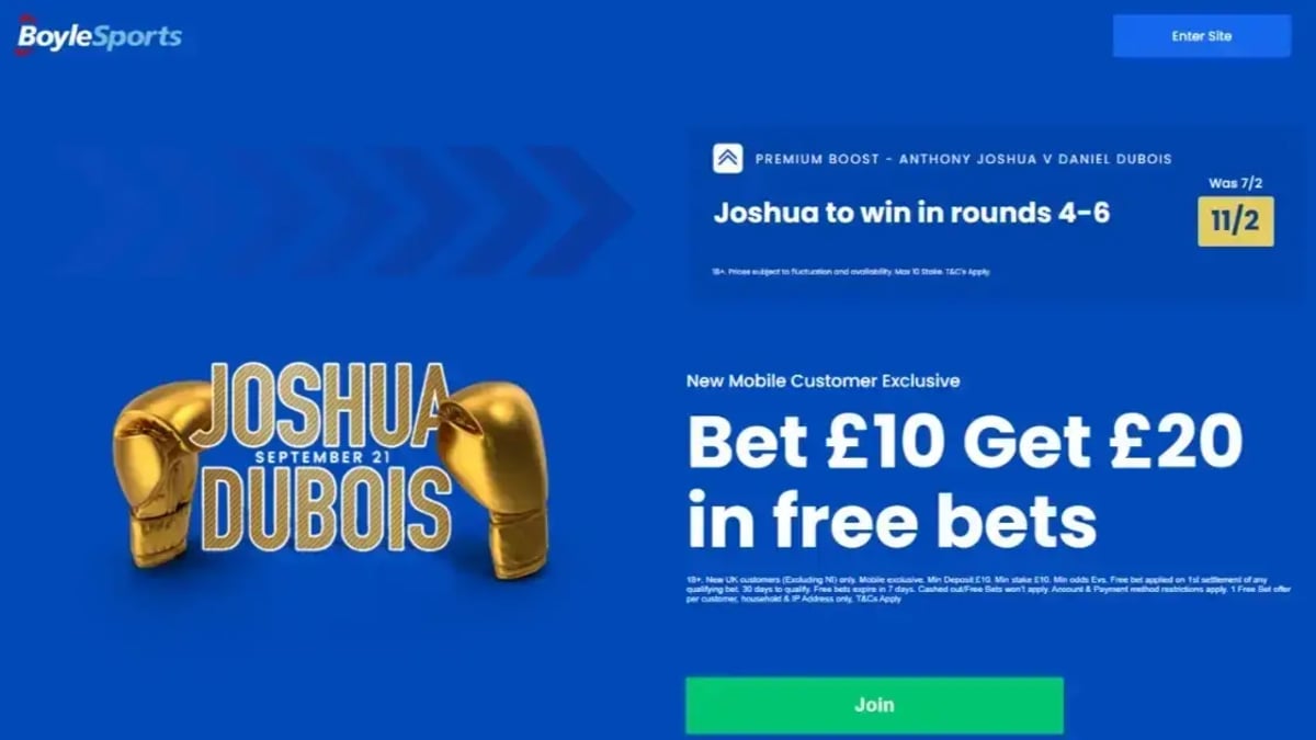 Claim £20 Free Bets at BoyleSports And Early Boxing Payout Claim £20 Free Bets at BoyleSports And Early Boxing Payout