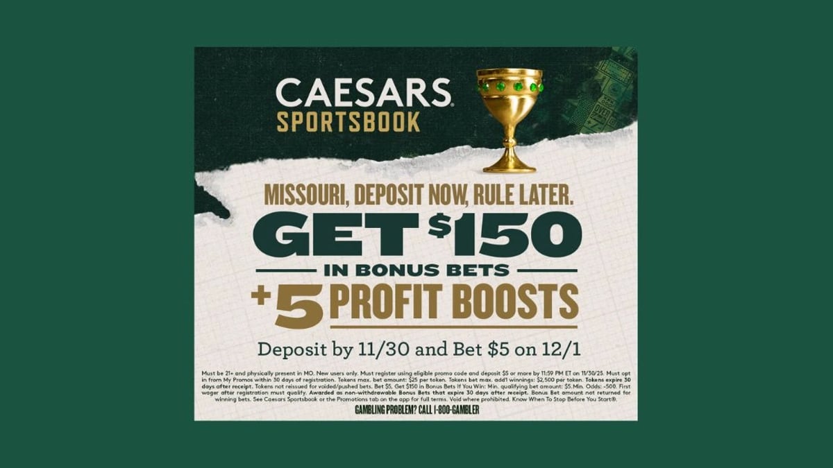 Early Caesars Sportsbook Missouri Promo Code: GAMBLINGMO (Nov. 17) Early Caesars Sportsbook Missouri Promo Code: GAMBLINGMO (Nov. 17)