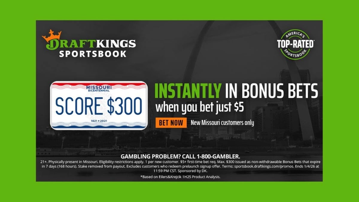 DraftKings Missouri Promo Code: Bet $5, Get $300 Instantly (Dec. 1)