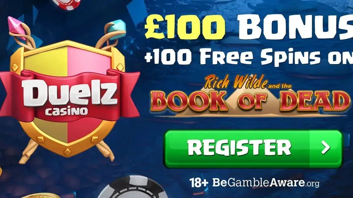 Duelz Casino Offer - 100% Welcome Bonus + 100 Free Spins Duelz Casino Offer - 100% Welcome Bonus + 100 Free Spins