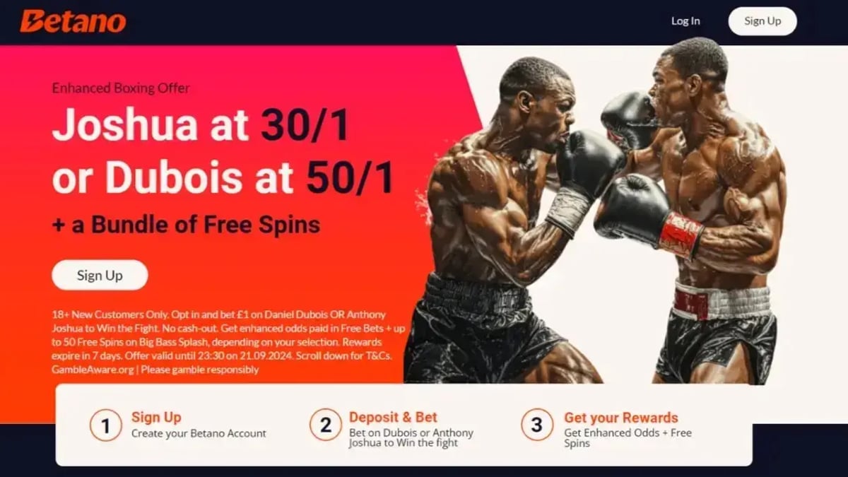Back Anthony Joshua At 30/1 Or Daniel Dubois At 50/1 Back Anthony Joshua At 30/1 Or Daniel Dubois At 50/1