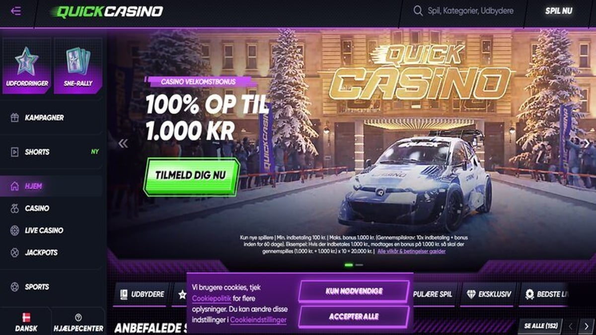 Quick Casino er lanceret i Danmark Quick Casino er lanceret i Danmark