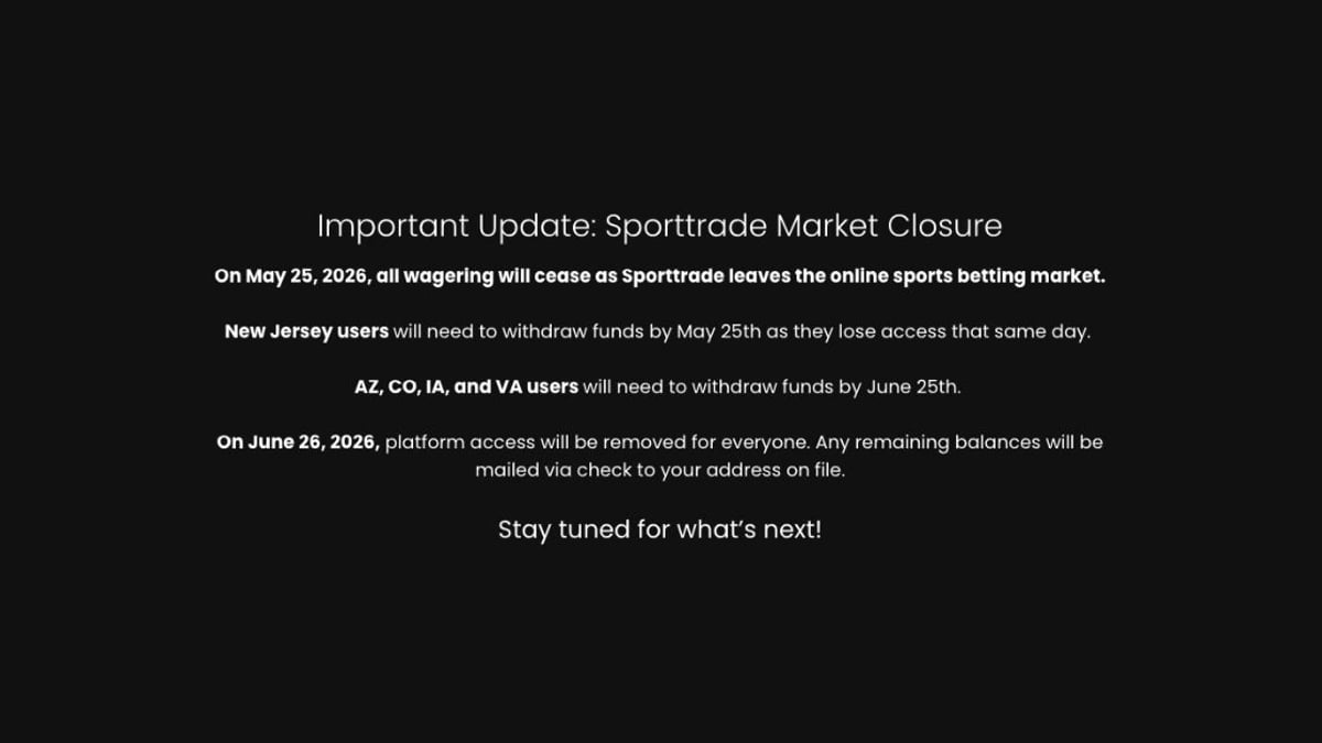 Sporttrade Exits US Sports Betting Market in Pivot to Prediction Markets Sporttrade Exits US Sports Betting Market in Pivot to Prediction Markets