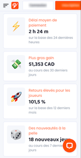 Casino Vibes application mobile