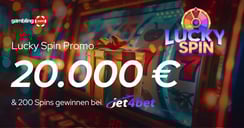 Jet4Bet Lucky Spin Promo: Bis zu 20.000 € &amp; 200 Spins gewinnen!
