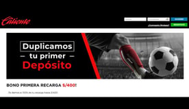 Imagen Caliente apuestas deportivas bono de bienvenida Perú