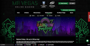 Mr Vegas Rainbow Fridays Promo