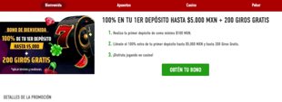 Imagen brand carrousel  Sportiumbet casino Mexico oferta de Bienvenida