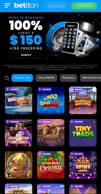 Crusino Casino sur Mobile