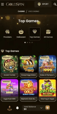 Goldspin Casino Mobile App_Site