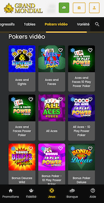 Grand Mondial Casino mobile