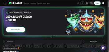 Heaxbet Casino Lobby