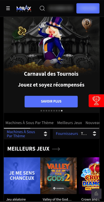 Mirax Casino Mobile