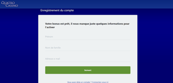 Quatro Casino inscription