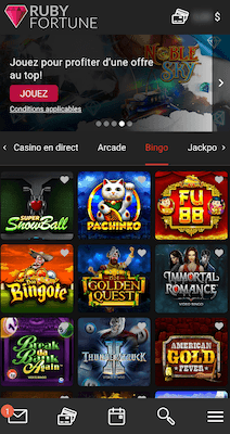 Ruby Fortune Casino Mobile