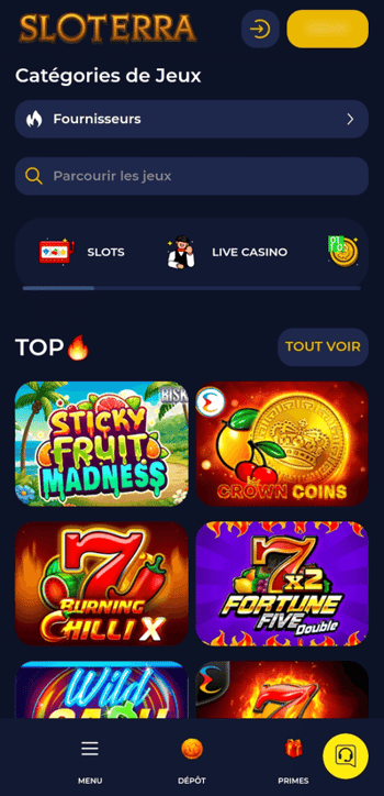 Sloterra Casino Mobile CAFR