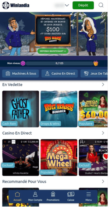 Winlandia Casino Mobile