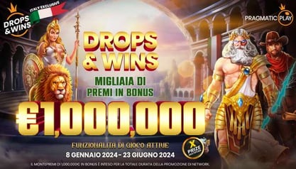 Drops &amp; Wins: Torneo di Slot con Montepremi da 1 Milione di Euro