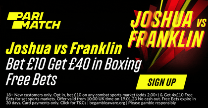 Joshua vs Franklin Boxing Promo: Bet £10 on the Fight and Get £40 Free Bets with Parimatch